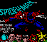 Spider-Man - Return of the Sinister Six Title Screen